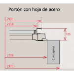 Porton Levadizo Manual Oblak Inyectado 1783 Grafito 240x200
