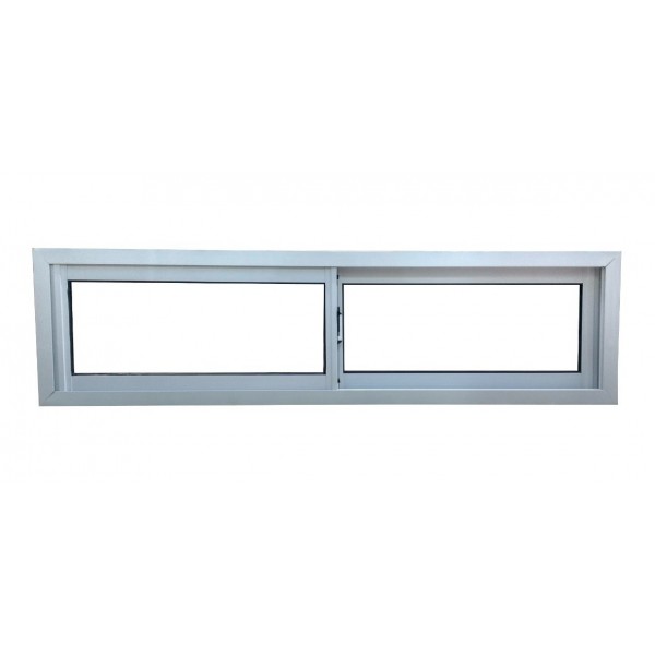 Ventana Aluminio Blanco 200x60 Con Vidrio