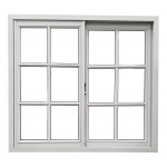 Ventana Aluminio Blanco Vidrio Repartido 120x110 Con Vidrio